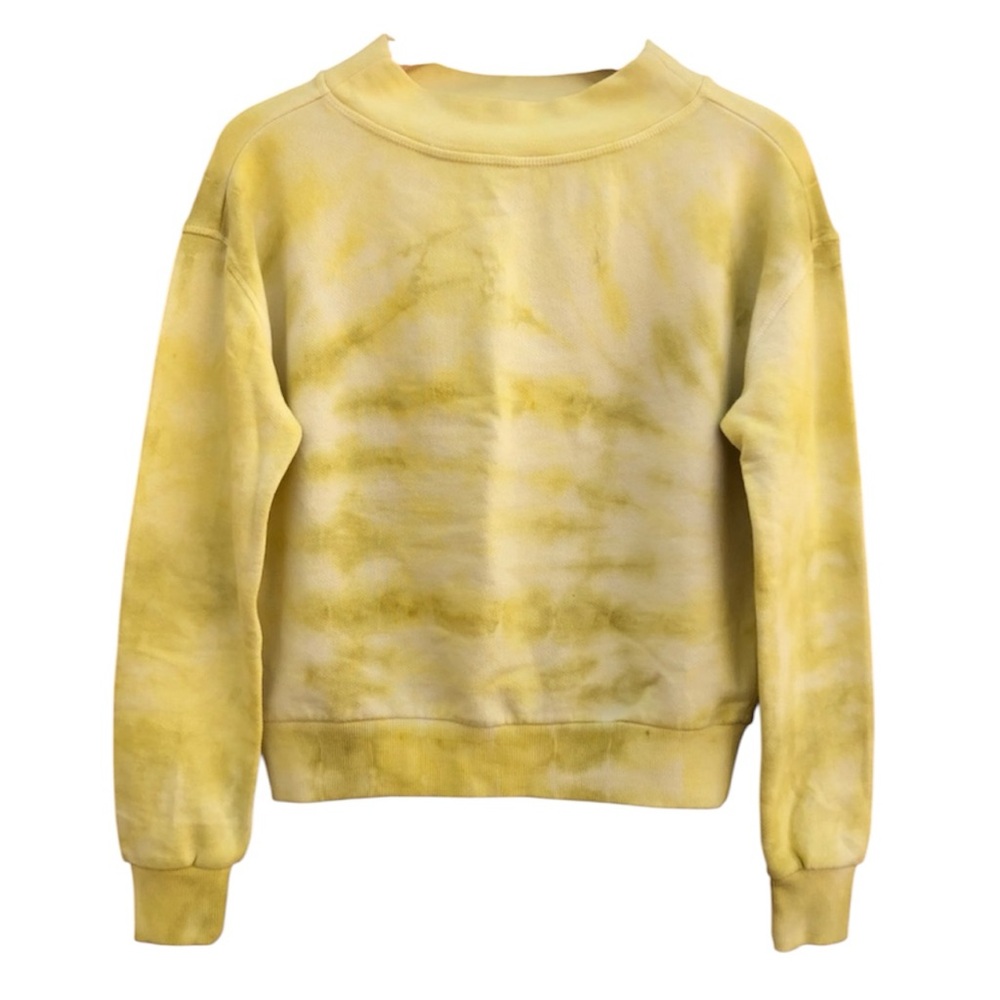 Anthropologie Pilcro Sweatshirt Elayne Tie Dye Yellow NWT Women’s Size X-Small